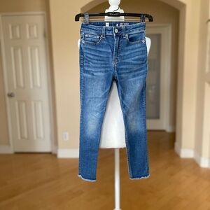 GAP Denim Girls Sky High Skinny Ankle Blue Jeans Stretch Medium Wash Size 8